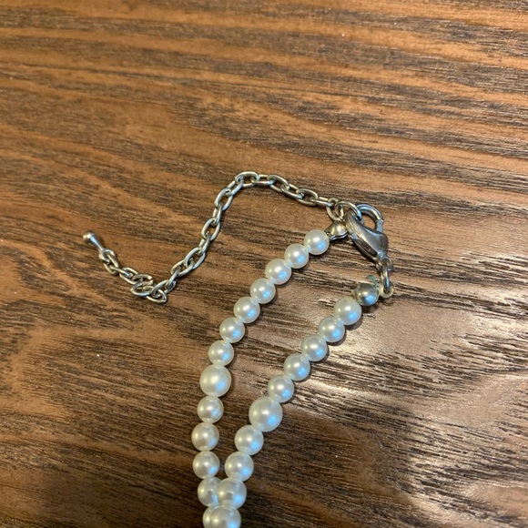 Mid Length Pearl and Peach Rose Adjustable Necklace ONE OF A KIND HANDMADE NWOT - Picture 3 of 4